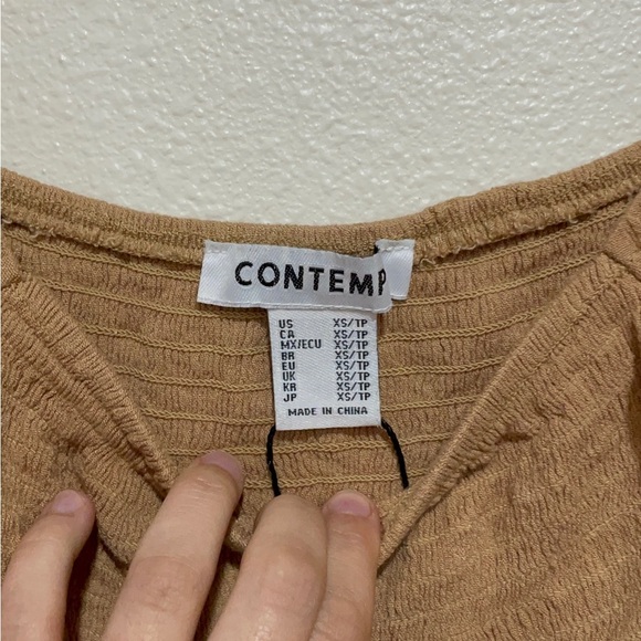 Chic Tan Puff Sleeve Blouse - Picture 6 of 9